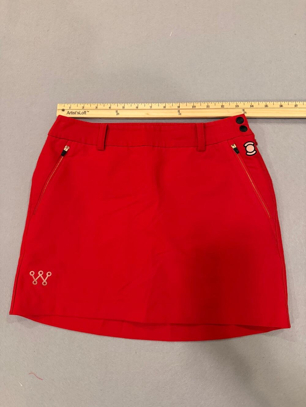 W.ANGLE Limited Women’s Red Golf Skort Skirt Korean Golfwear Size 64- US 4–6 Sml